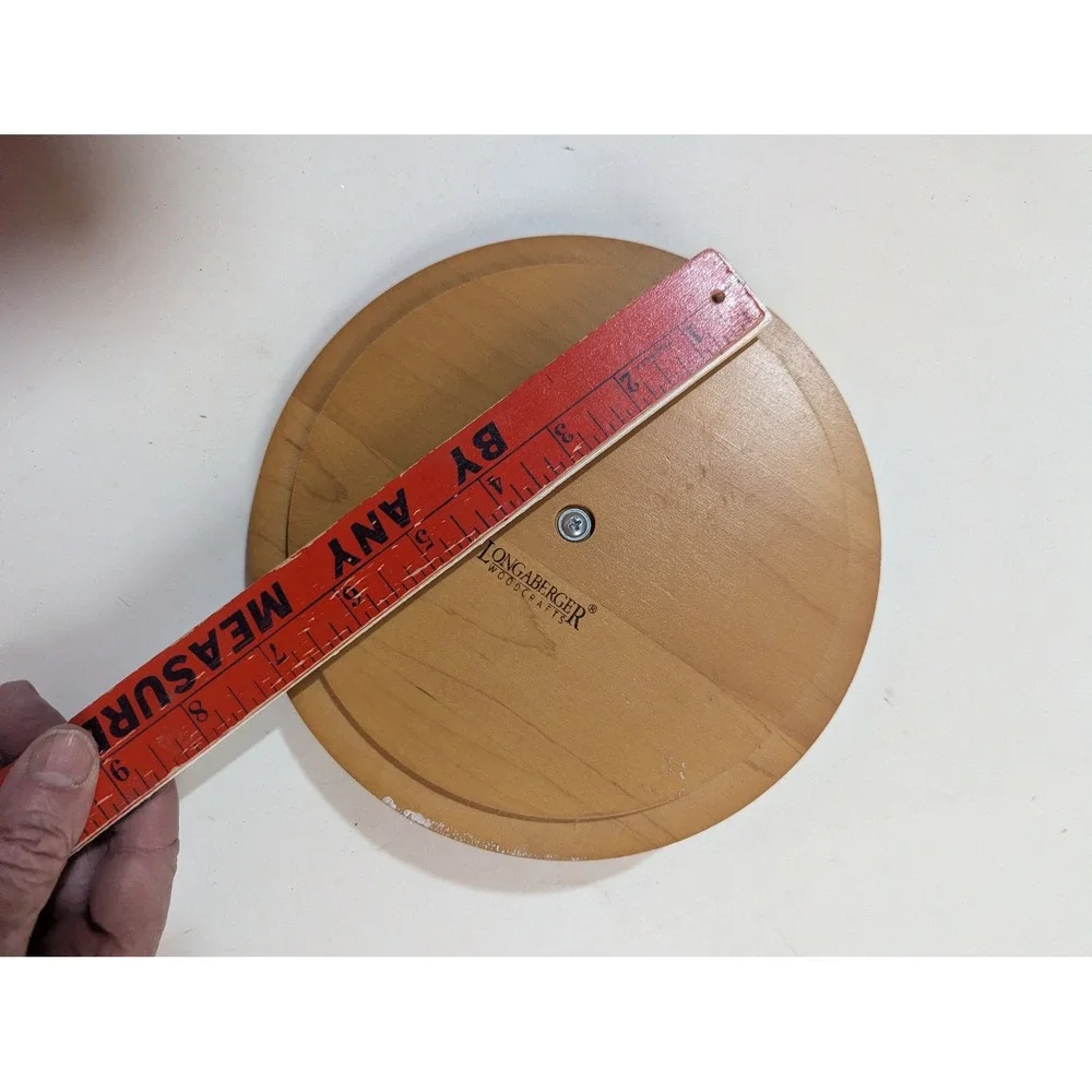 Longaberger Woodcrafts Round Wood Replacement Lid with Knob 7.5 Inch‎